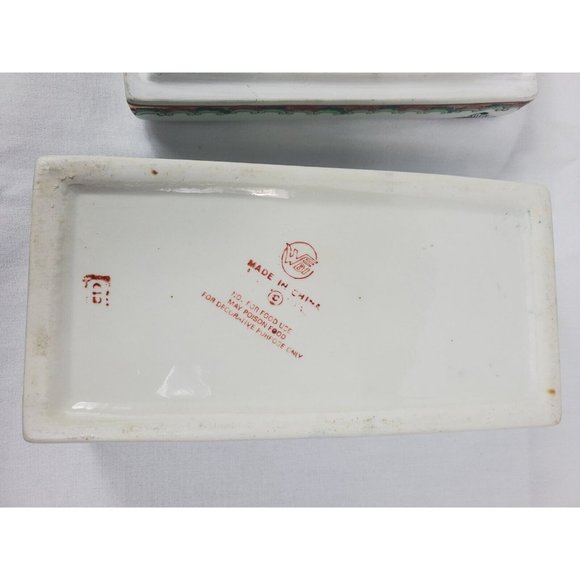 Antique Chinese Canton Porcelain Box & Cover Hand Painted - China 19th Century - Picture 5 of 10